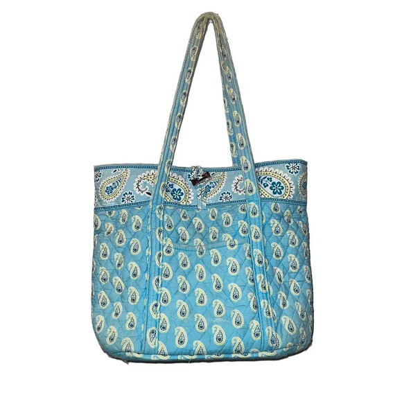 Vera Bradley Commuter Tote Bag‎ in "Bermuda Blue" Pattern - Picture 1 of 6